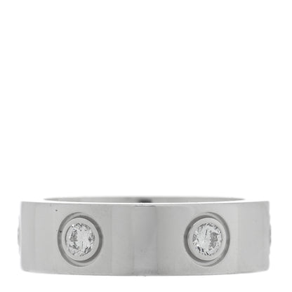 Cartier 18K White Gold 6 Diamond 5.5mm LOVE Ring 49 5 3 of 5
