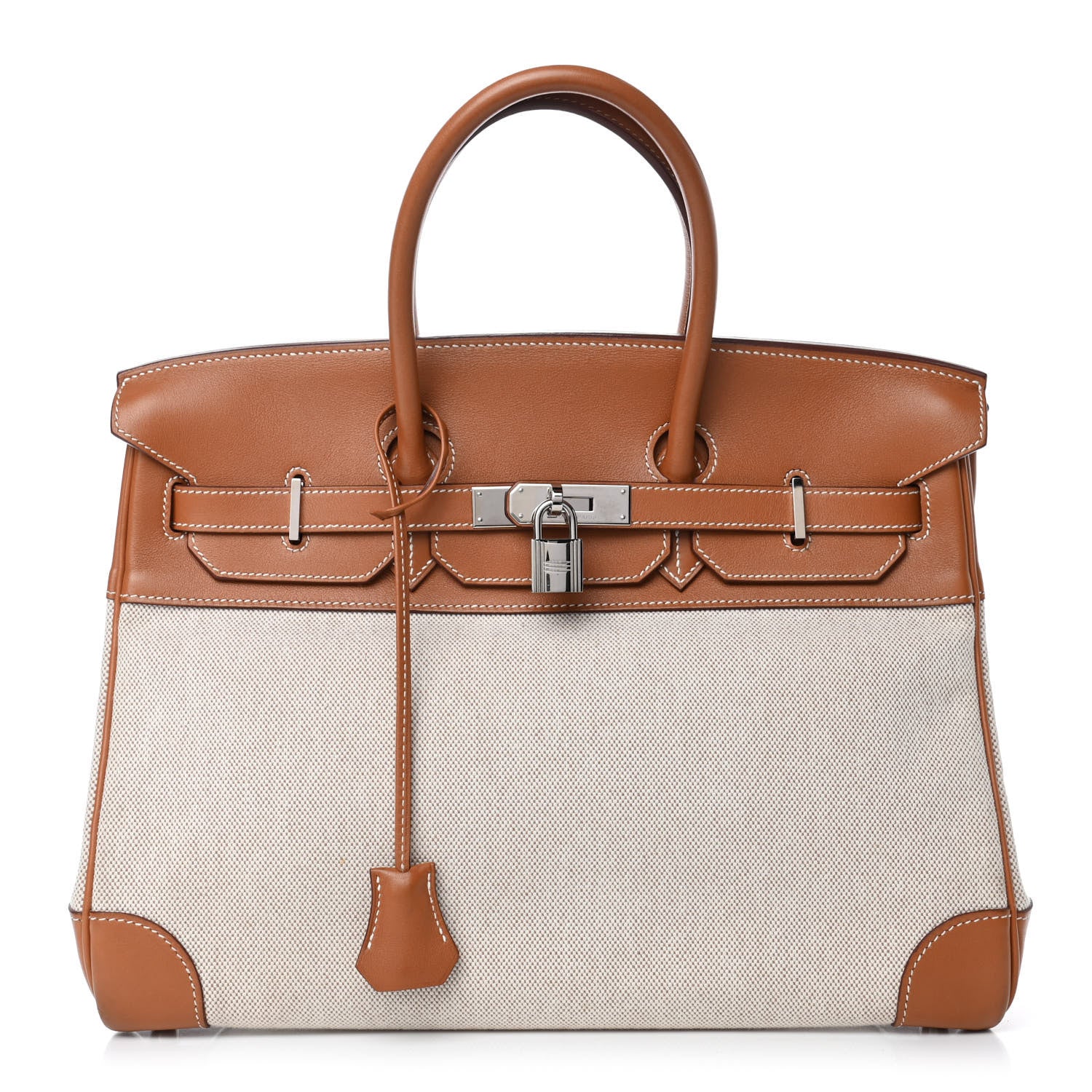 Hermes Toile Swift Birkin 35 Gold 1 of 12