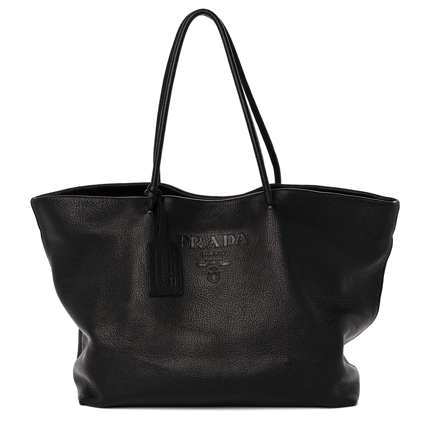 Prada Cervo Deerskin Shopper Tote Black 1 of 13