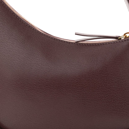The Row Grained Calfskin Half Moon Shoulder Bag Raisin 8 of 11