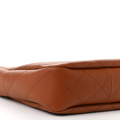 Chanel Calfskin Quilted Braided Handle Chain Hobo Brown 9 of 11