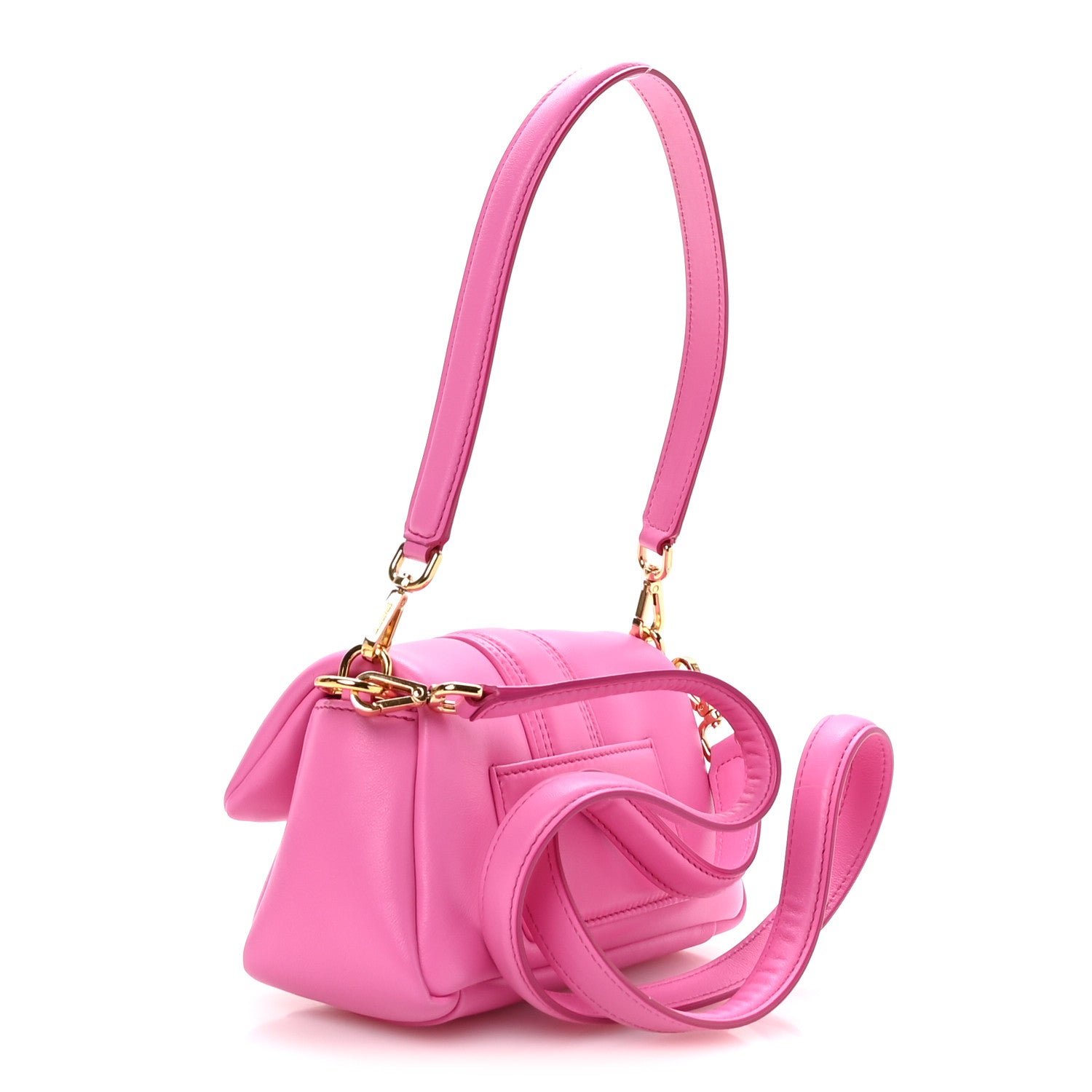 バッグ JACQUEMUS LE PETIT PAILLAGE NEON PINK Jacquemus Padded Lambskin Le Petit Bambimou Neon Pink 1857726