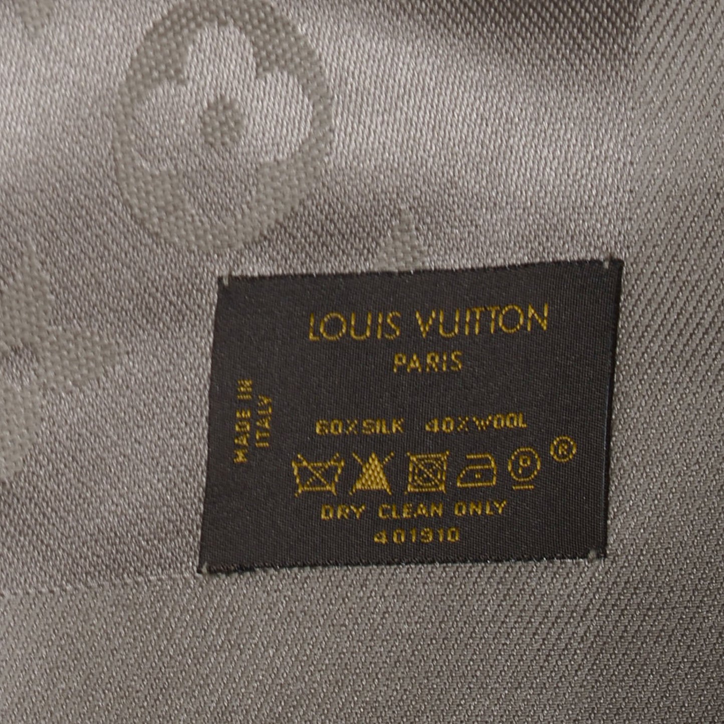 Silk Wool Monogram Shawl Verone
