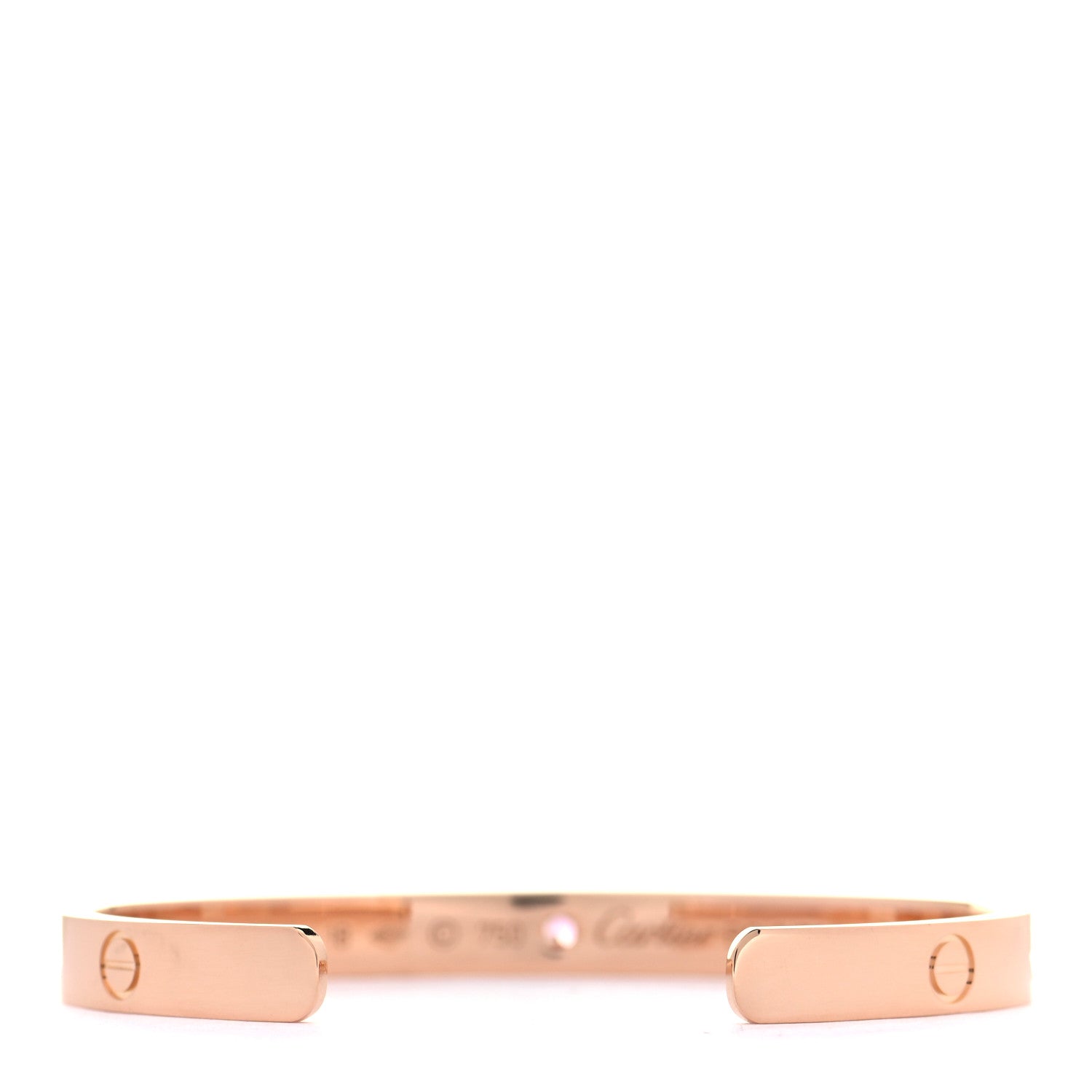 Cartier 18K Pink Gold Pink Sapphire LOVE Cuff Bracelet 18 3 of 5