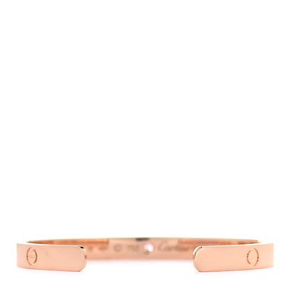 Cartier 18K Pink Gold Pink Sapphire LOVE Cuff Bracelet 18 3 of 5