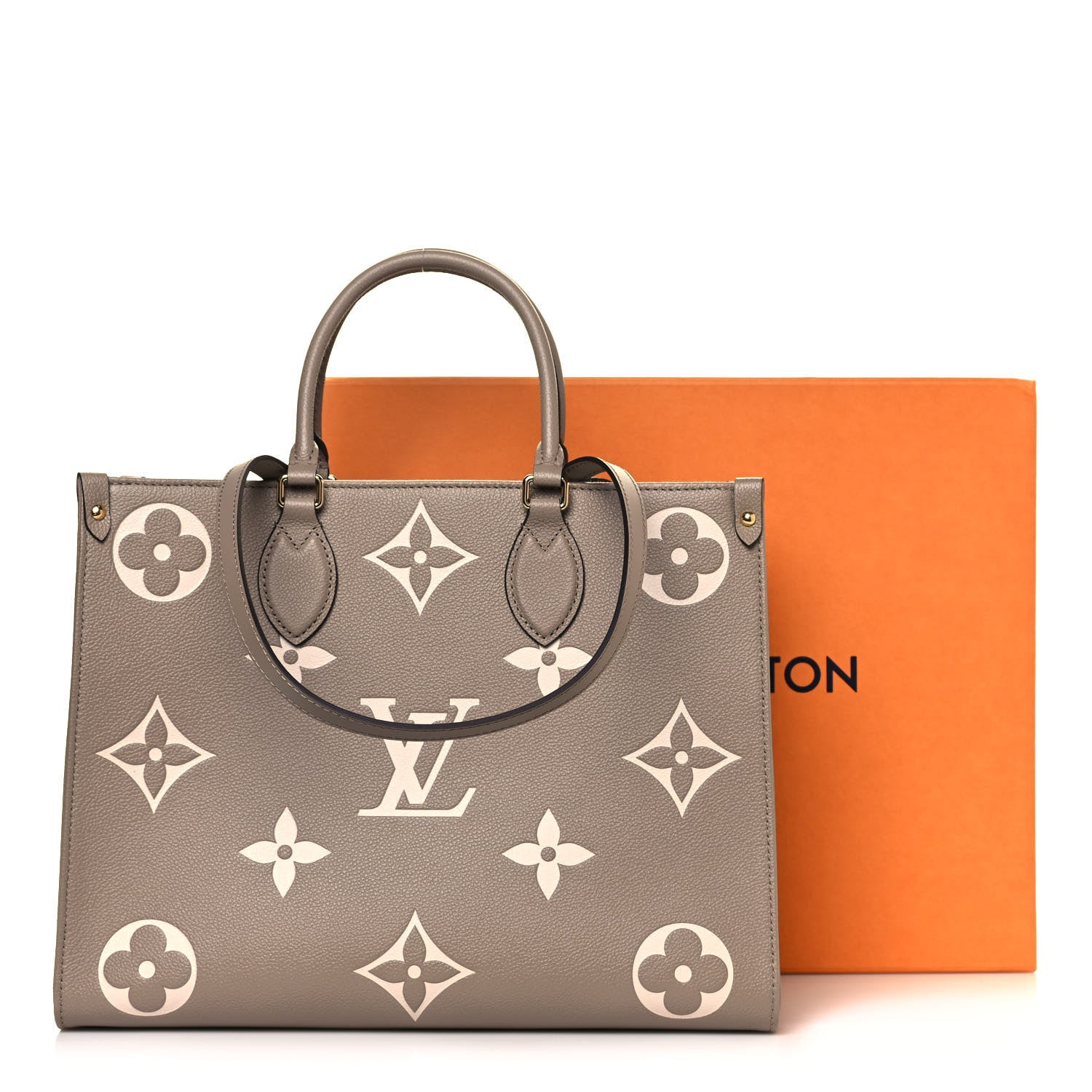 Louis Vuitton Empreinte Monogram Giant Onthego MM Tourterelle Creme 10 of 10