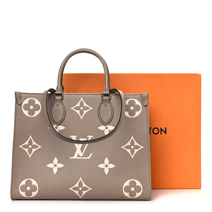 Louis Vuitton Empreinte Monogram Giant Onthego MM Tourterelle Creme 10 of 10