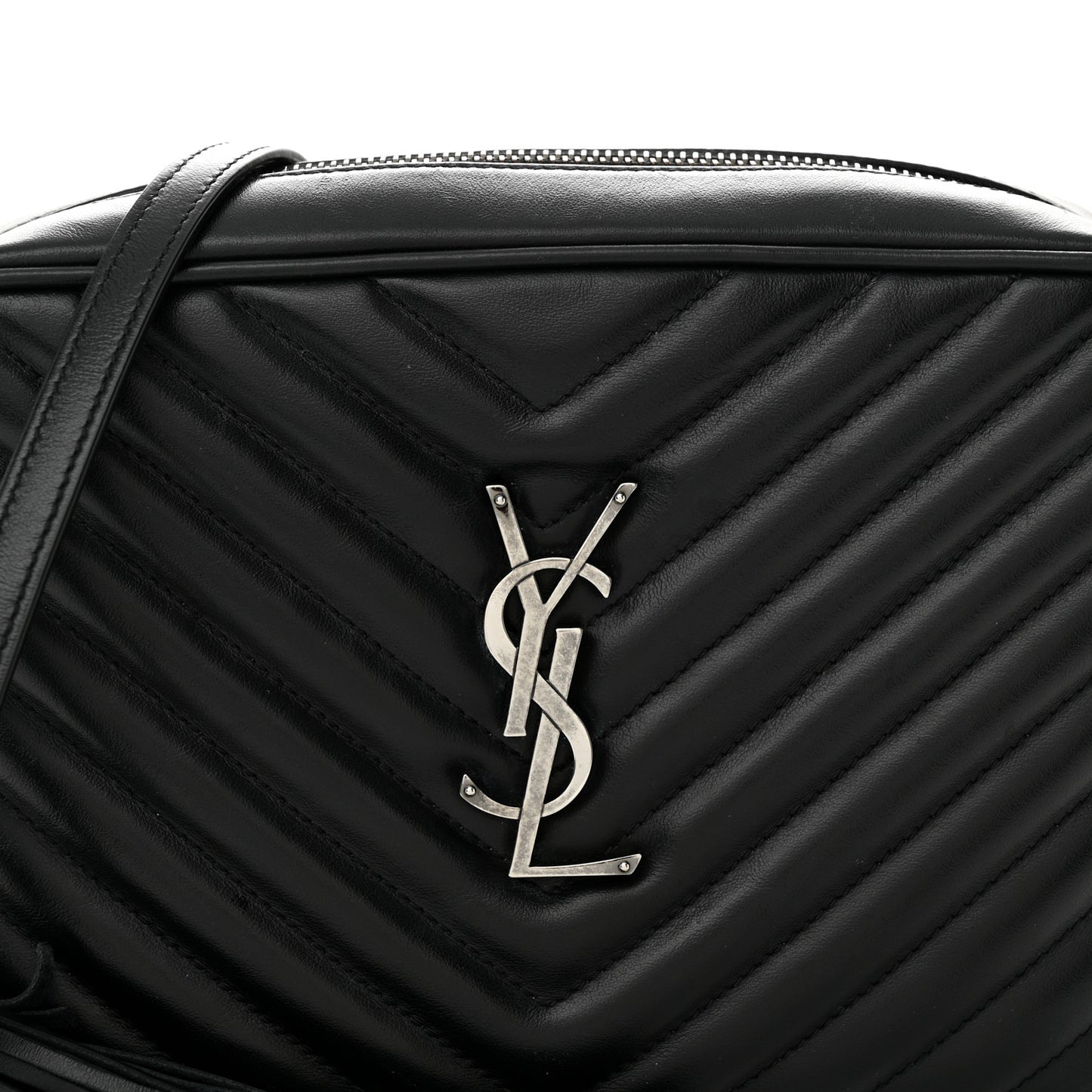 Calfskin Matelasse Monogram Lou Camera Bag Black