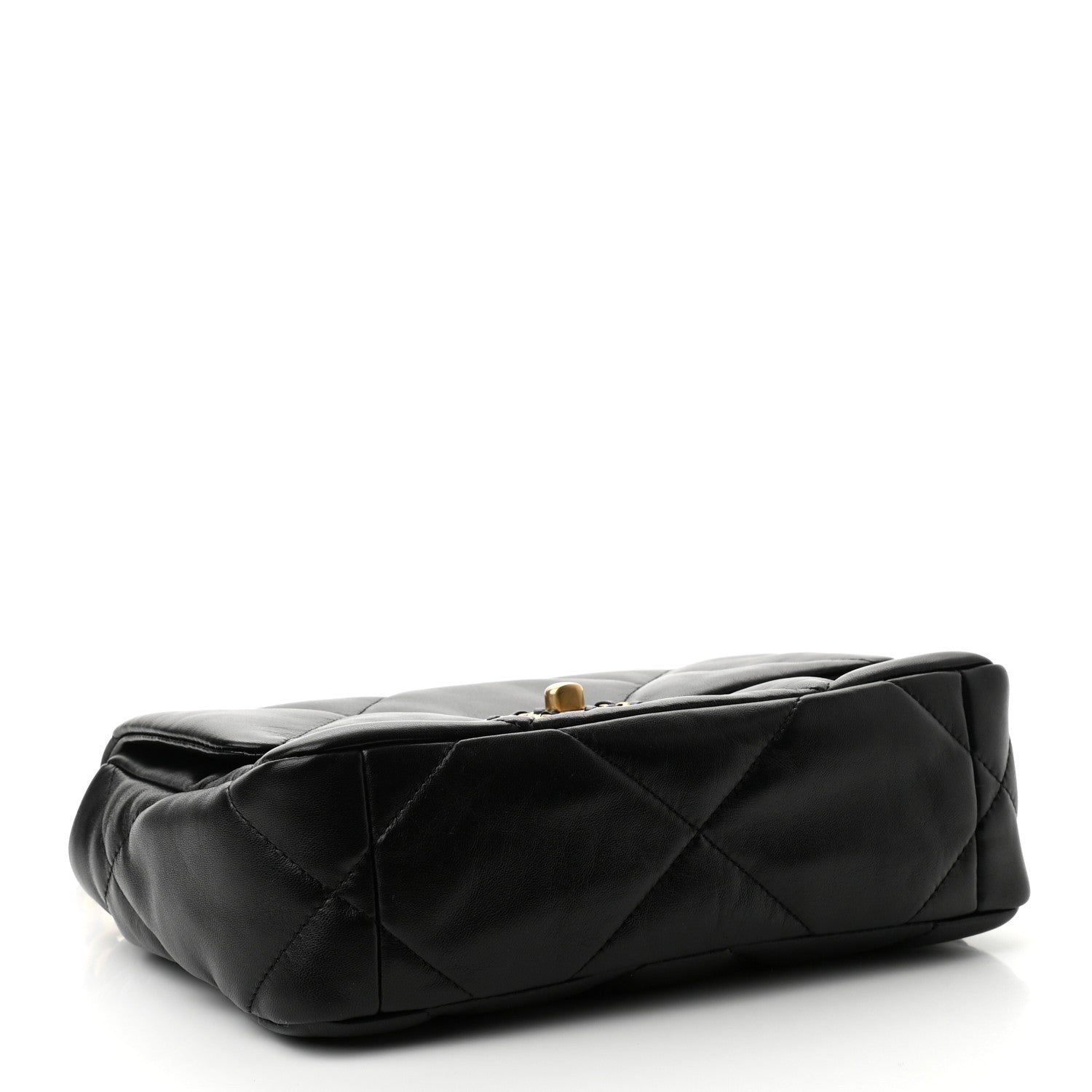 Chanel Shiny Goatskin Quilted Medium Chanel 19 Flap Black 4 of 11