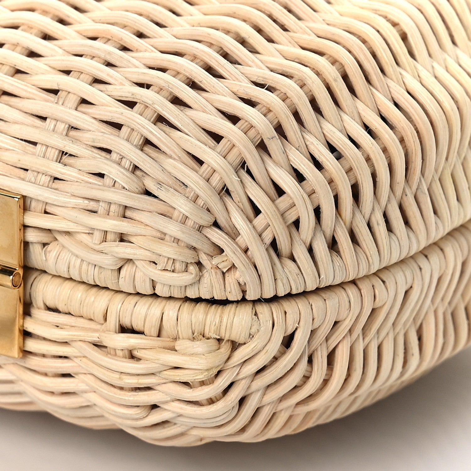 Alexander McQueen Woven Straw Four Ring Chain Knuckle Clutch Natural 9 of 10