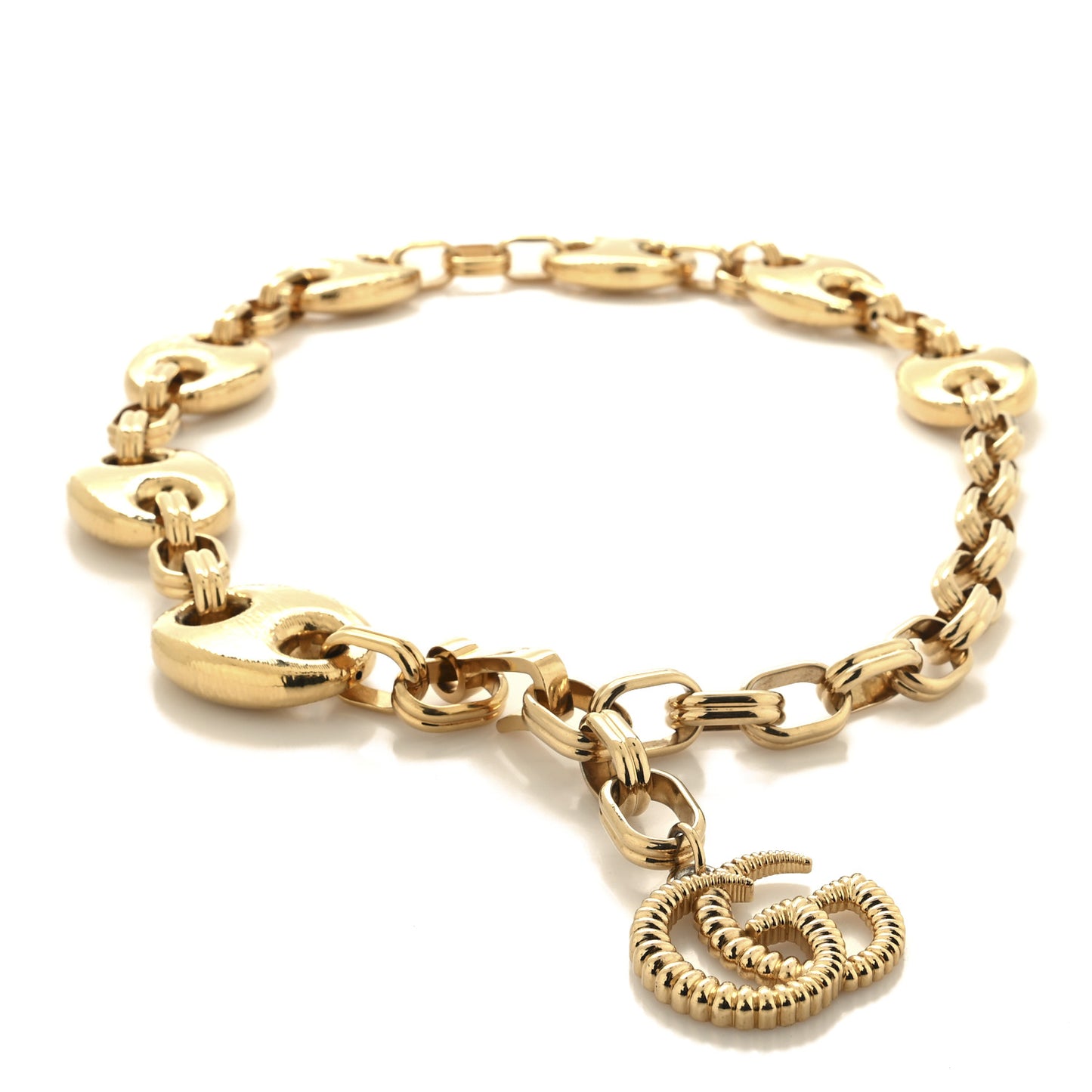 Textured Chain Marina Belt Gold