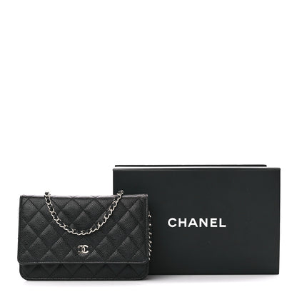 Chanel Caviar Quilted Wallet on Chain WOC Black 11 of 11
