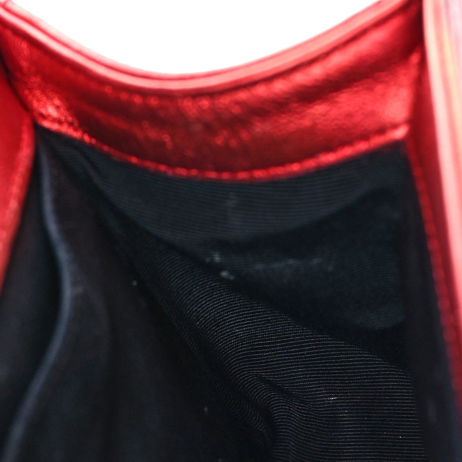 Chanel Metallic Patent Calfskin Quilted Medium Boy Flap Red 15 of 17