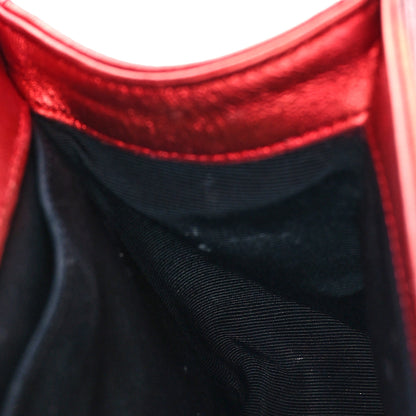 Chanel Metallic Patent Calfskin Quilted Medium Boy Flap Red 15 of 17