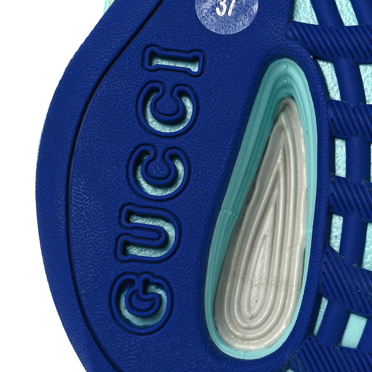 Gucci Technical Knit Fabric Suede Womens Gucci Run Sneakers 37 Lilac 7 of 10