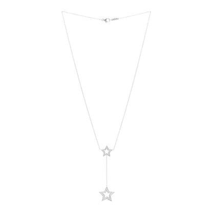 Tiffany Platinum Diamond Star Lariat Necklace 3 of 6