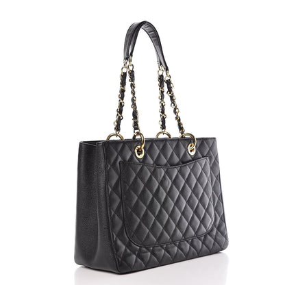 Chanel Caviar Quilted Grand Shopping Tote GST Black 3 of 9