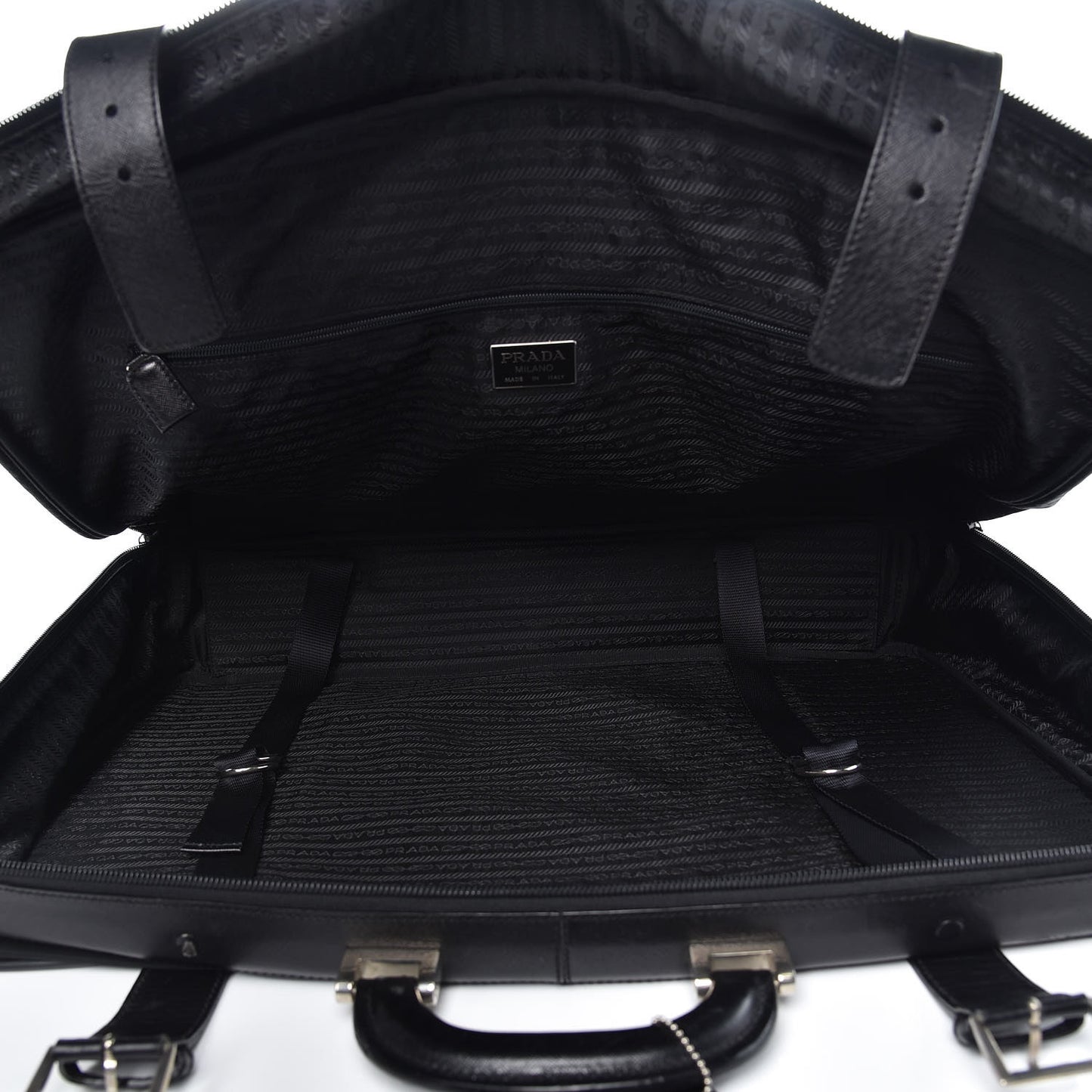 Tessuto Nylon Saffiano Luggage Black