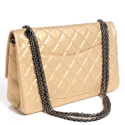 Chanel Aged Calfskin 2.55 Reissue 226 Flap Light Gold 3 of 9