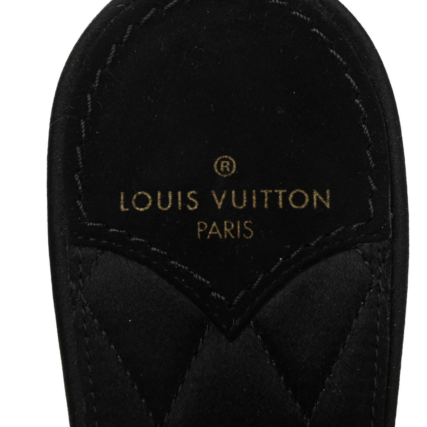 Louis Vuitton Marabou Crystal LV Marilyn Flat Mule 37 Black 7 of 9