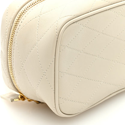Saint Laurent Grain De Poudre Quilted Vanity Bag Top Handle Crema Soft 9 of 12