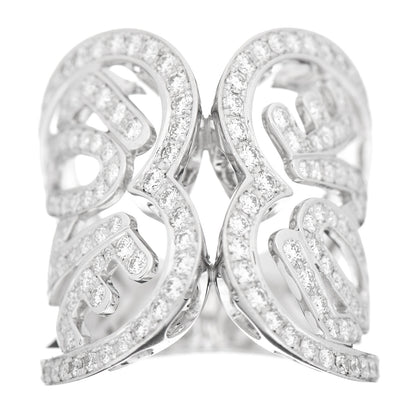 Chopard 18K White Gold Diamond Love Hearts Ring 53 6.5 1 of 6