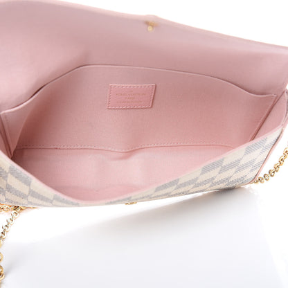 Louis Vuitton Damier Azur Calfskin Pochette Felicie Eau de Rose 5 of 12