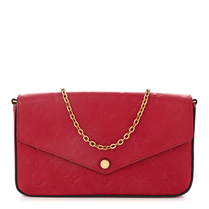 Louis Vuitton Empreinte Pochette Felicie Chain Wallet Scarlet 1 of 14