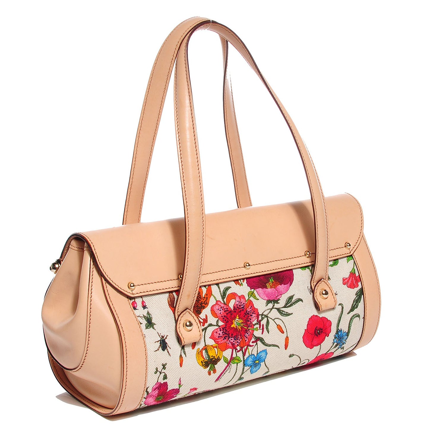 Canvas Flora Floral Bamboo Bullet Satchel