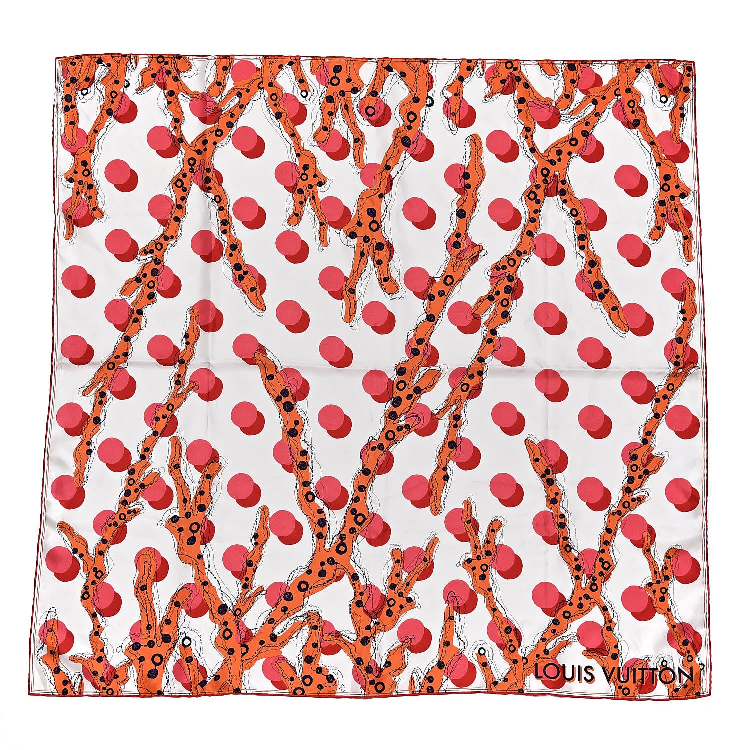 Louis Vuitton Silk Monogram Ramages Square Scarf 1 of 5