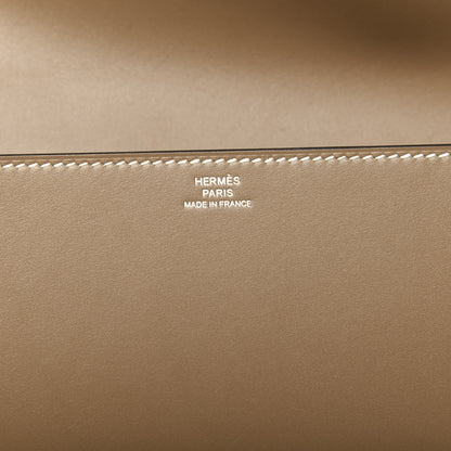 Hermes Tadelakt Medor 23 Clutch Etoupe 6 of 8