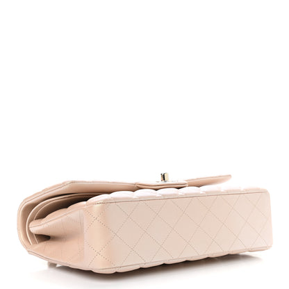 Chanel Iridescent Calfskin Quilted Medium Double Flap Beige 4 of 10