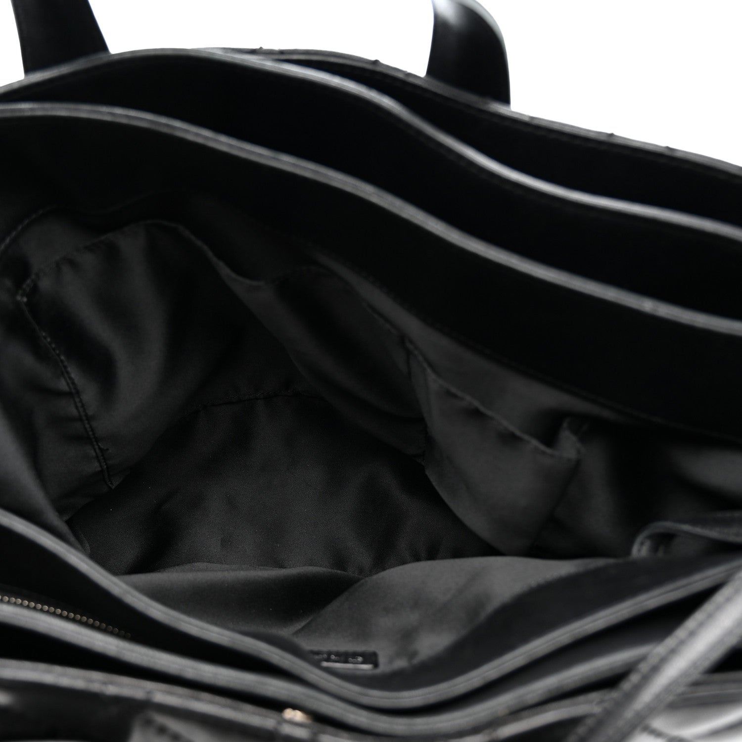 Chanel Lambskin Quilted Easy Carry Shopping Tote Black 7 of 17
