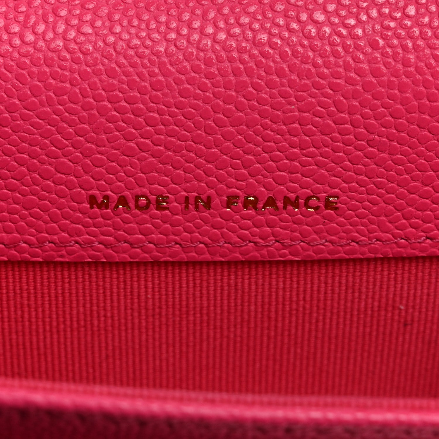 Chanel Caviar Quilted Flap Card Holder Wallet Fuchsia 7 of 10
