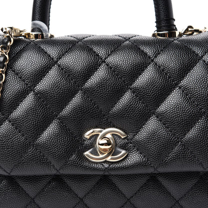 Chanel Caviar Quilted Extra Mini Coco Handle Flap Black 9 of 9