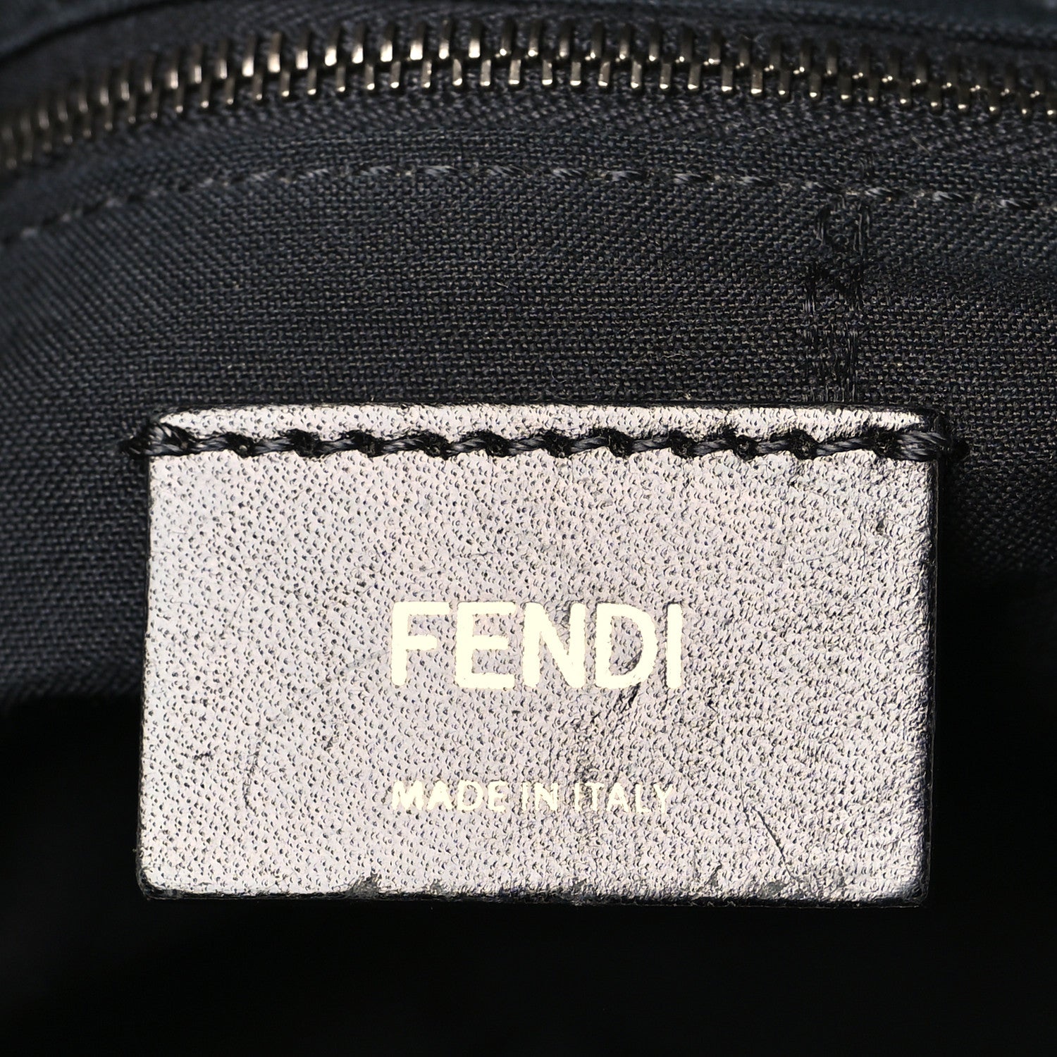 Fendi Recycled Fabric Jacquard Cotton Canvas Vitello Grace FF 1974 Belt Baguette Bag Tobacco Moro Black Beige 6 of 9