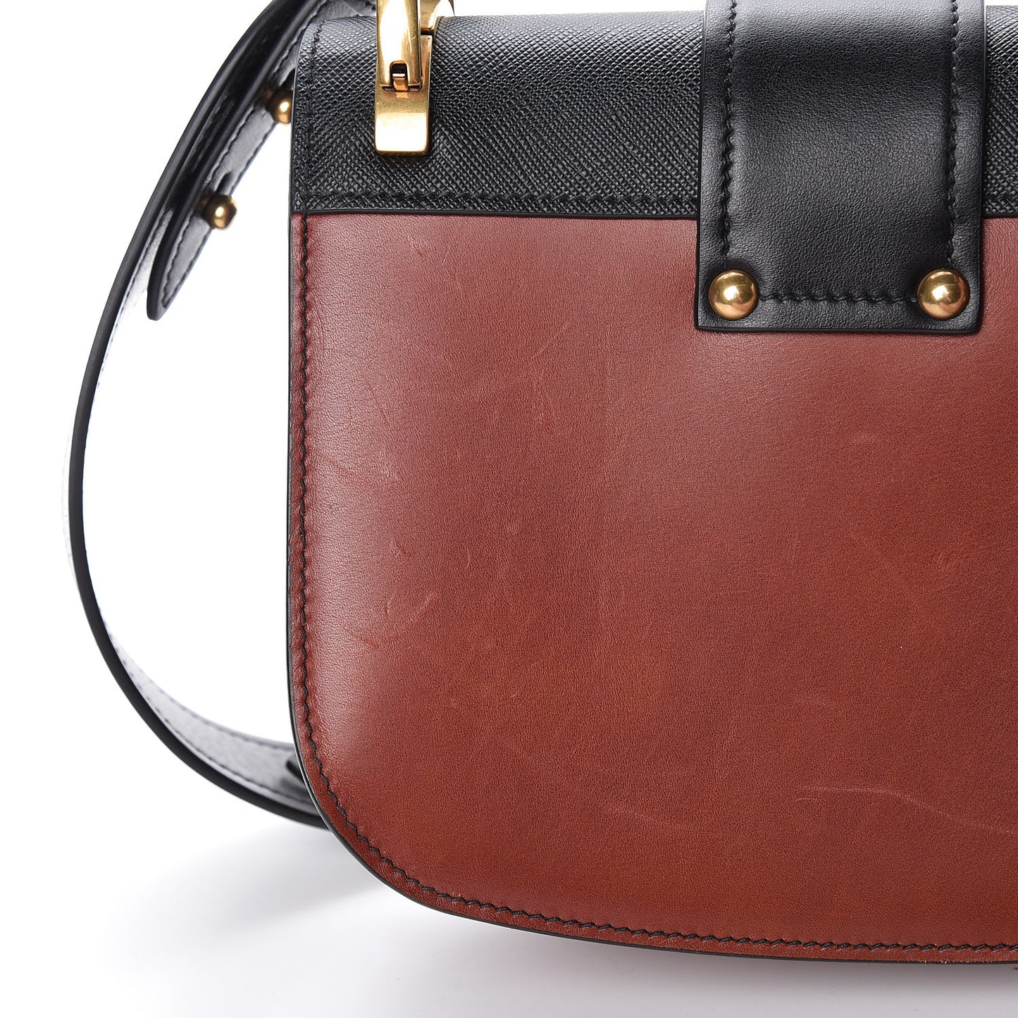 City Calf Saffiano Cahier Crossbody Bag Cotto Black