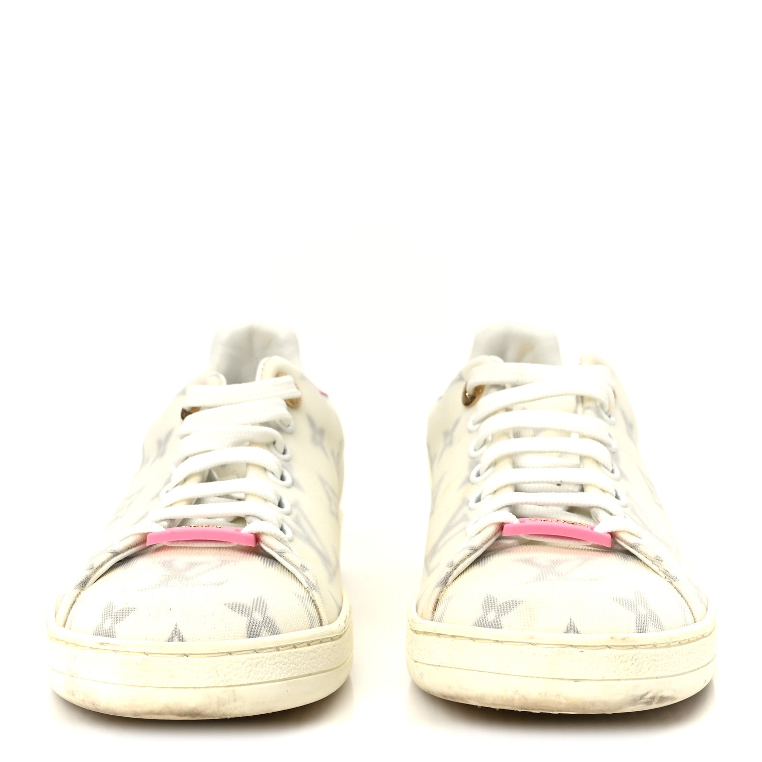Louis Vuitton Technical Fabric Calfskin Monogram Frontrow Sneakers 35.5 Pink 3 of 10