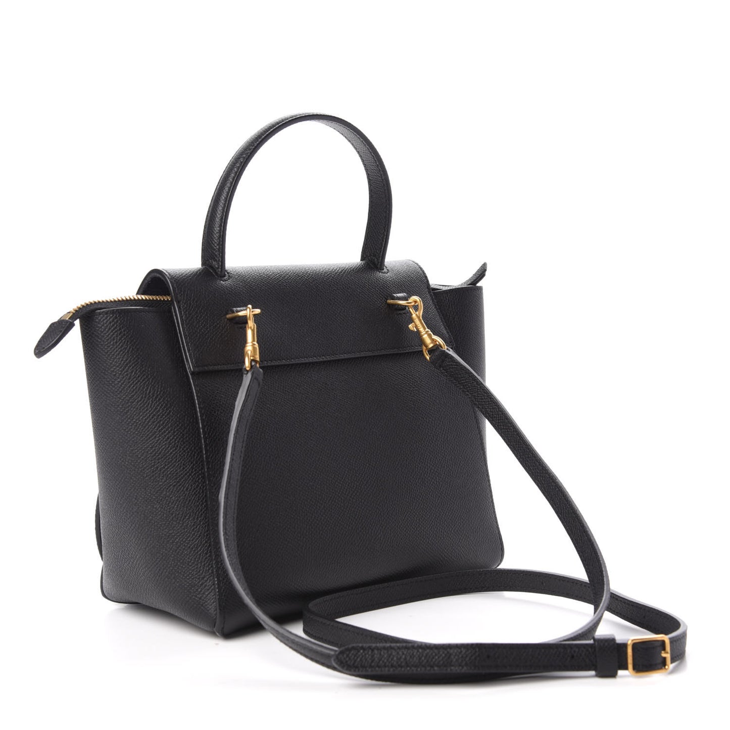 Grained Calfskin Nano Belt Bag Black