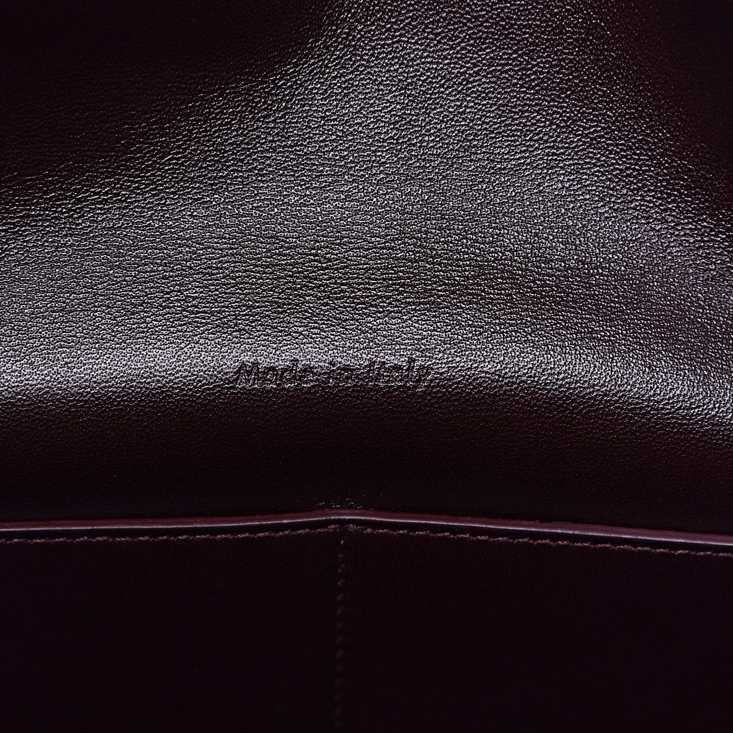 Smooth Calfskin Flap Clasp Bag Burgundy
