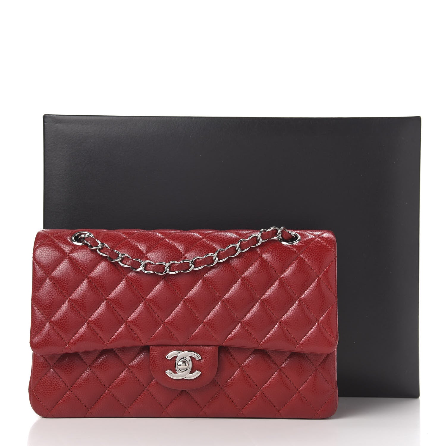 Chanel Caviar Quilted Medium Double Flap Red 13 of 13