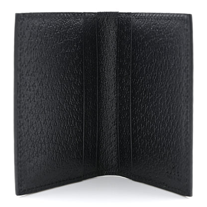 Gucci Textured Dollar Calfskin Horsebit Card Holder Black 5 of 7