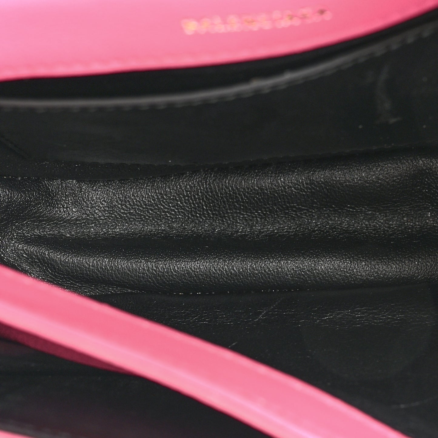 Signature Grained Calfskin Logo Print Ville Day Bag XS Rose Bubblegum Black