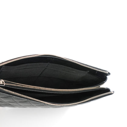 Chanel Caviar Quilted Large Zipped Clutch Black 5 of 8