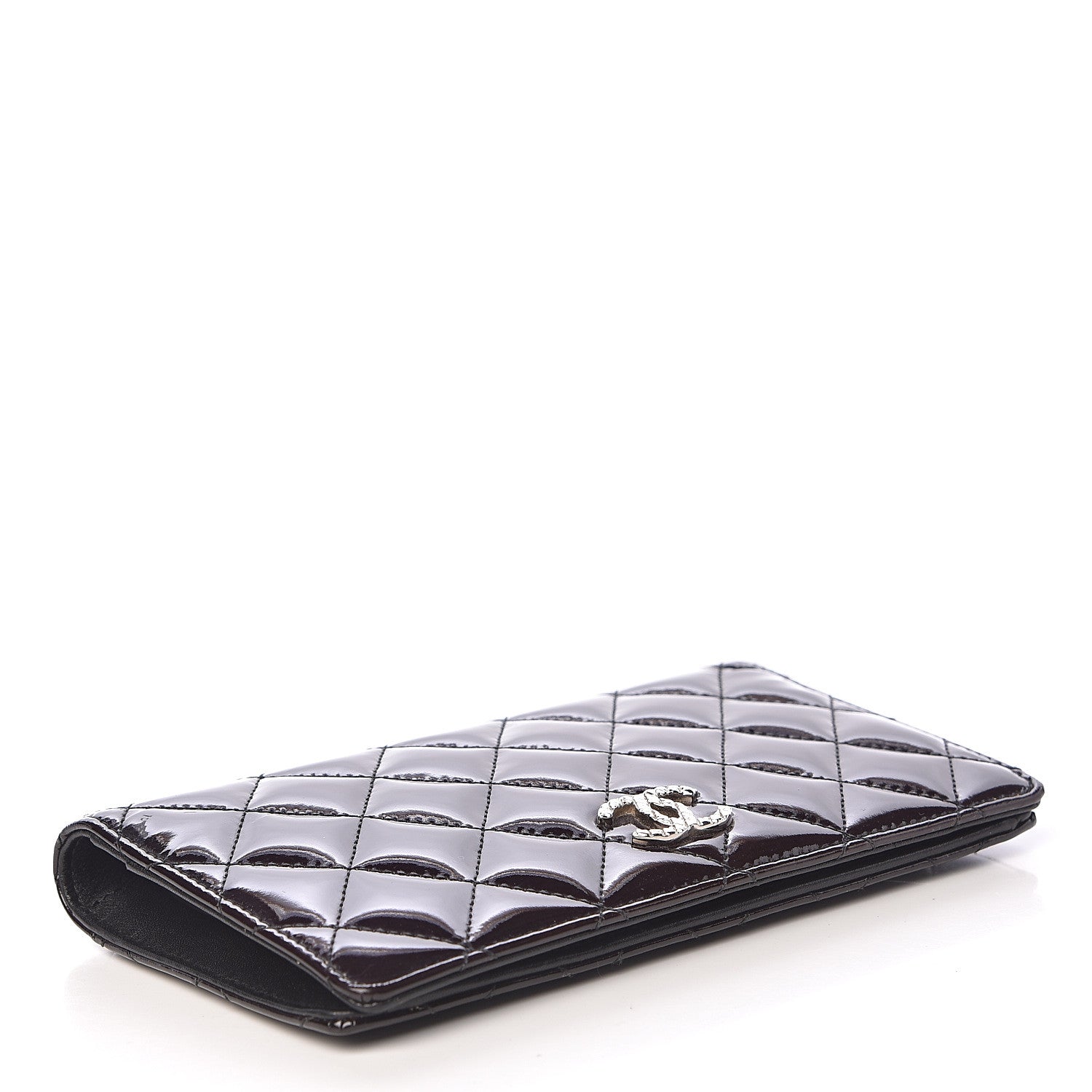 Chanel Patent Quilted Brilliant Yen Wallet Black 4 of 9