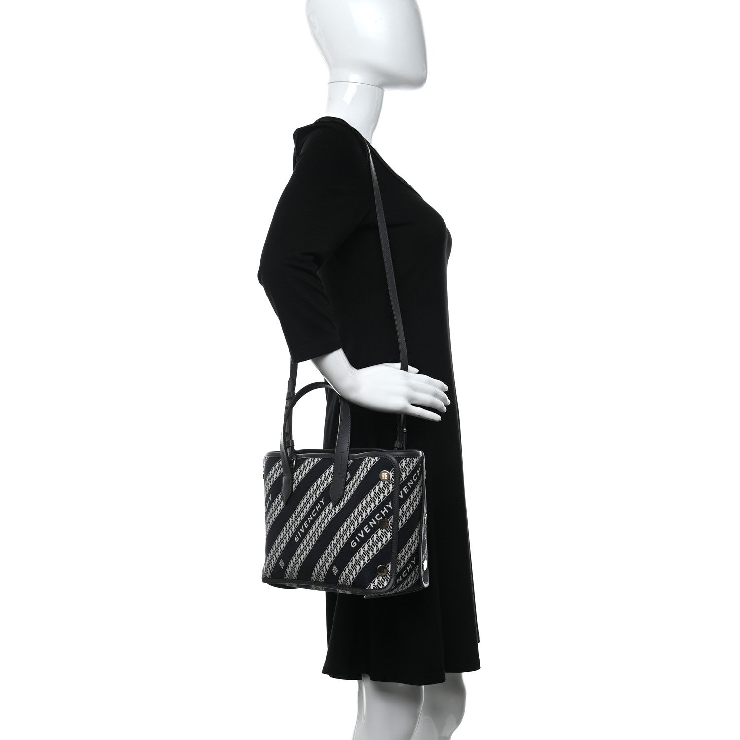 Givenchy Canvas Mini Bond Shopper Tote Oil Blue 2 of 9