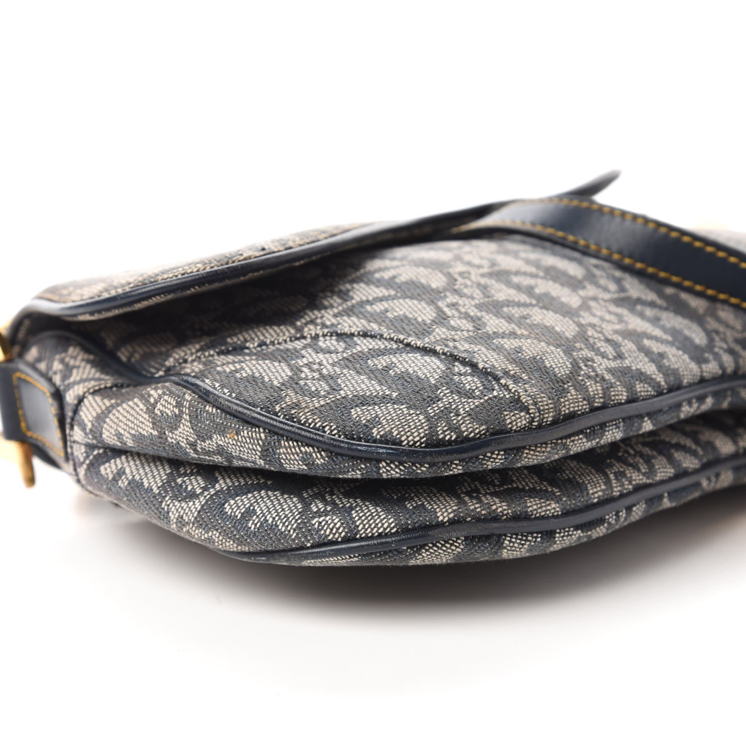 Christian Dior Monogram Double Saddle Bag Navy Blue 6 of 10