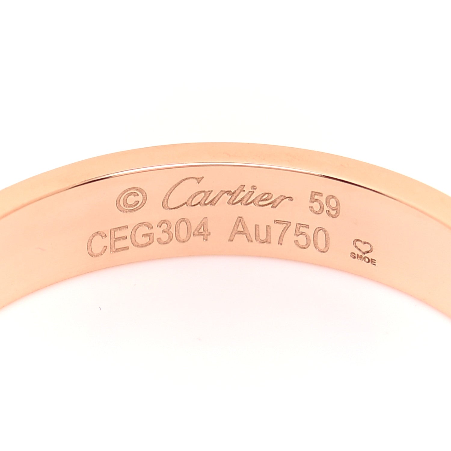 Cartier 18K Pink Gold 3.5mm LOVE Wedding Band Ring 59 8.75 4 of 4