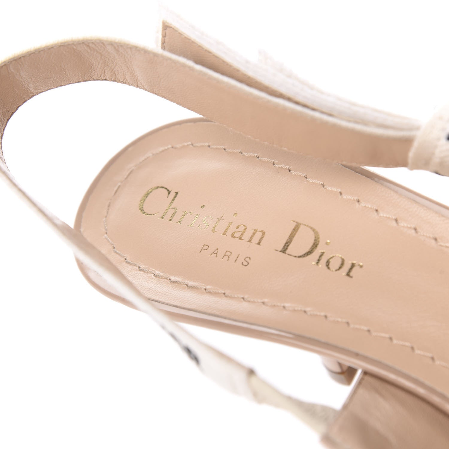 Christian Dior Patent Ribbon J'Adior Slingback 65mm Pumps 37.5 Nude 6 of 12