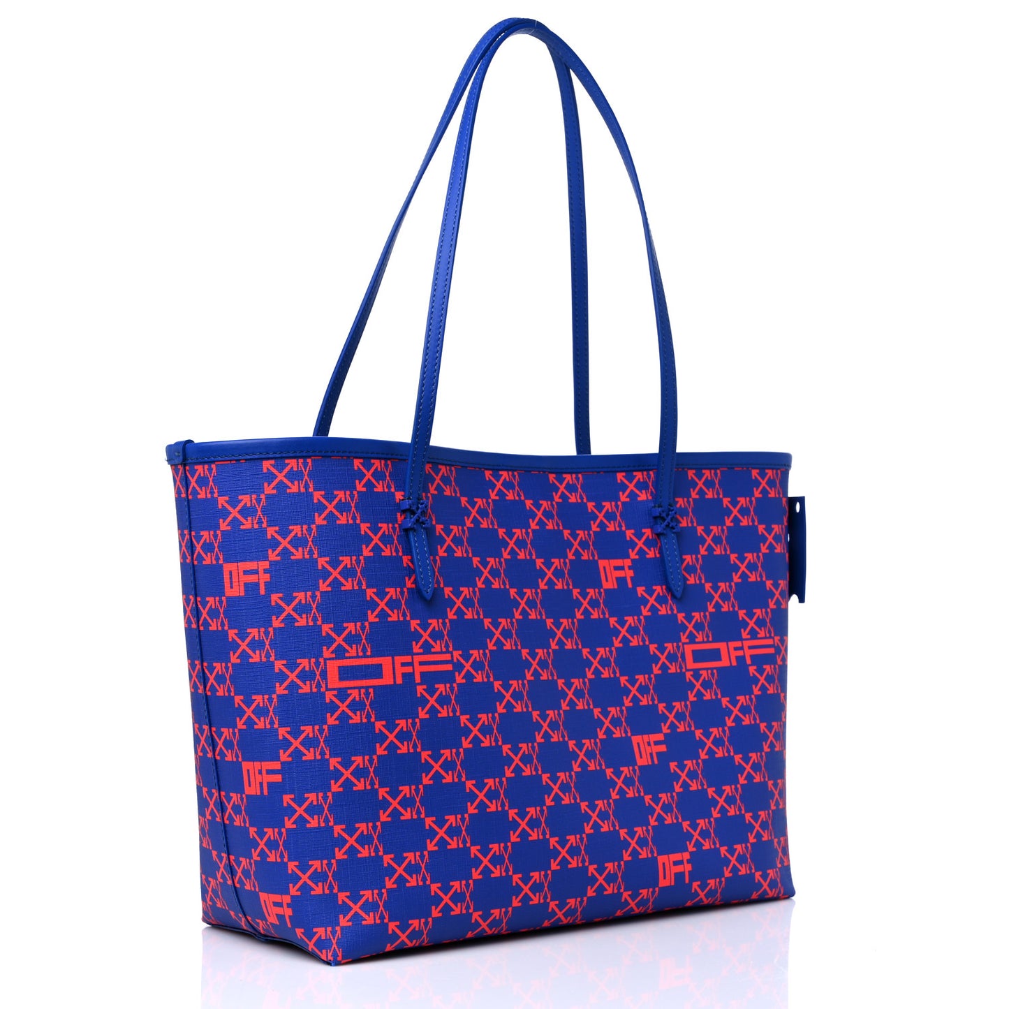 Coated Canvas Arrow Print Day Off Tote Bag Cobalt Blue